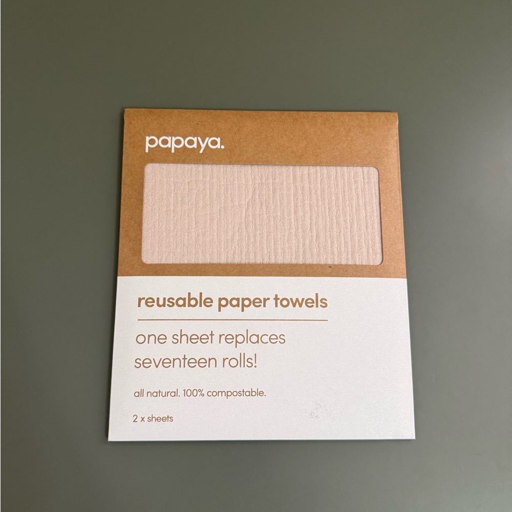 Brand New Papaya Reusable Paper Towels – 2-Pack